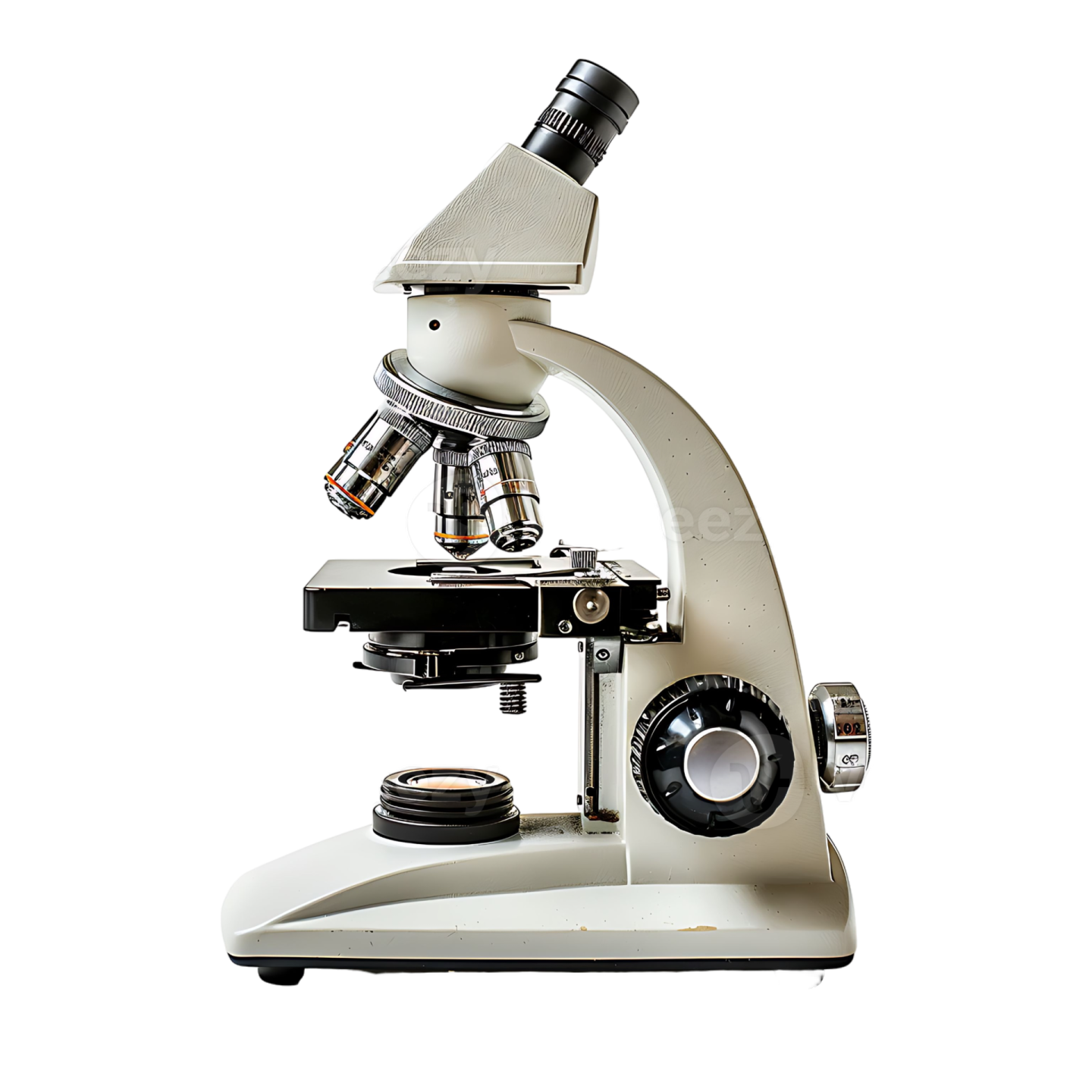 a microscope on a white background
