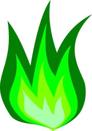 a green fire clipart