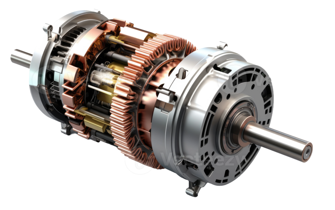 an electric motor on a white background