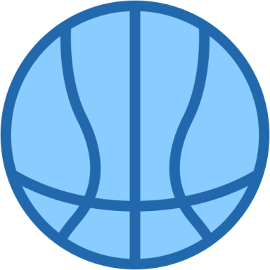 a blue basketball ball on a white background