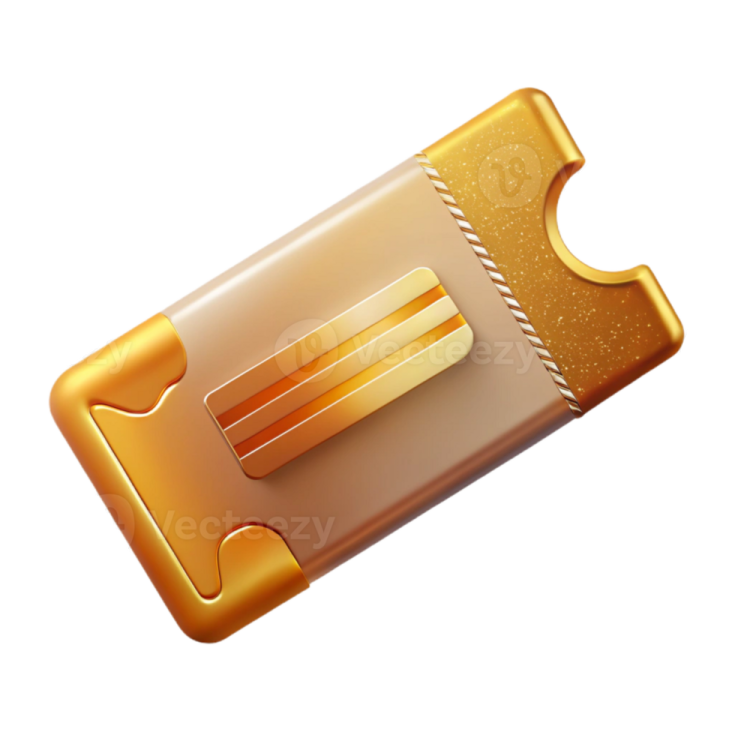 an illustration of a gold bar on white background