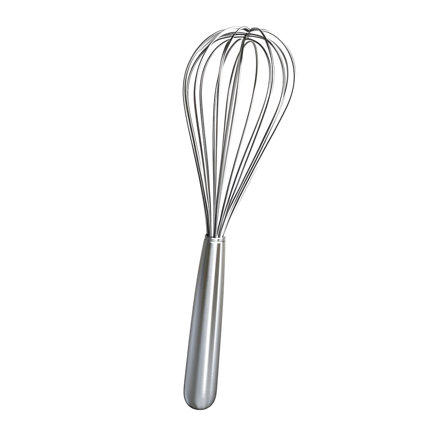 a metal whise on a white background