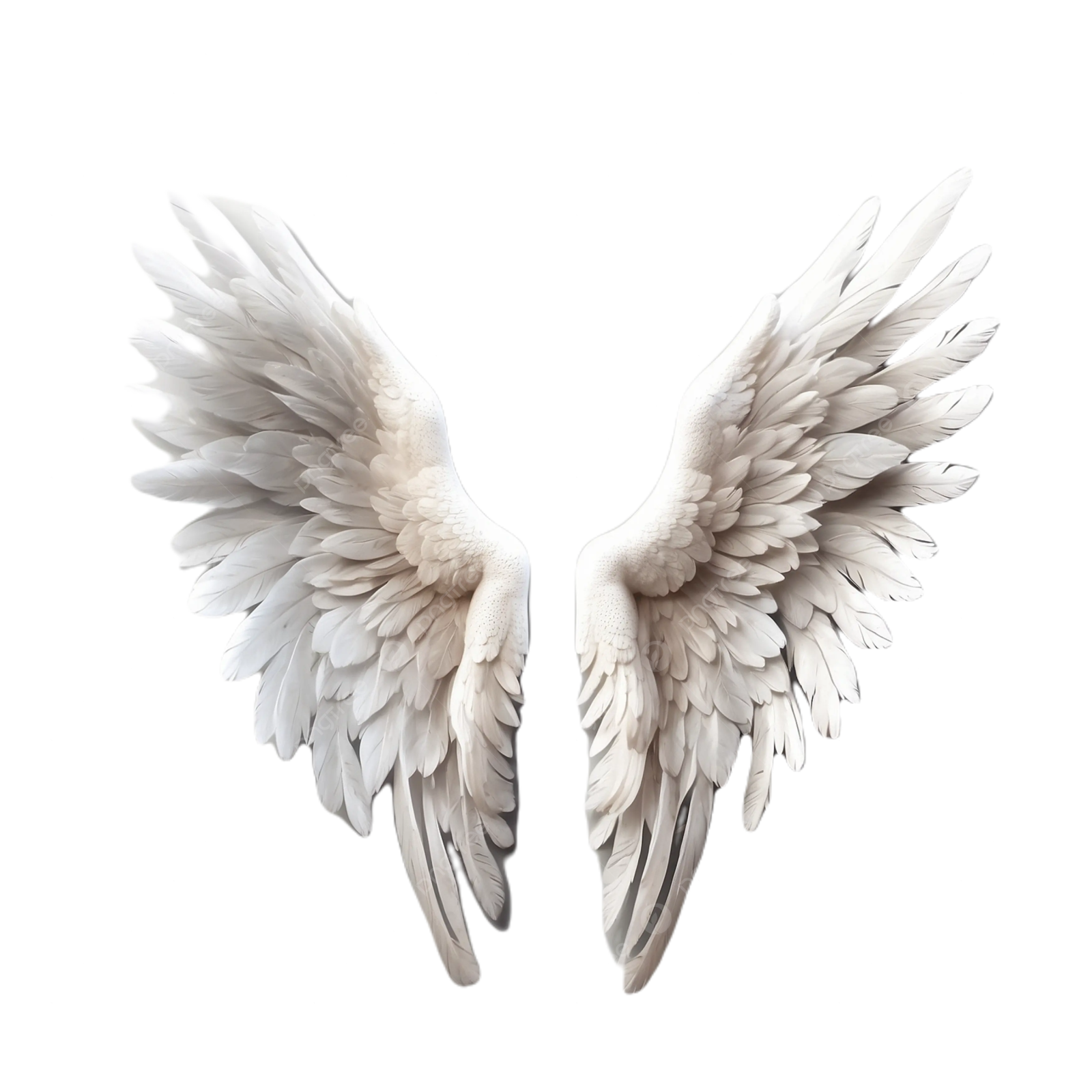 two white wings on a white background