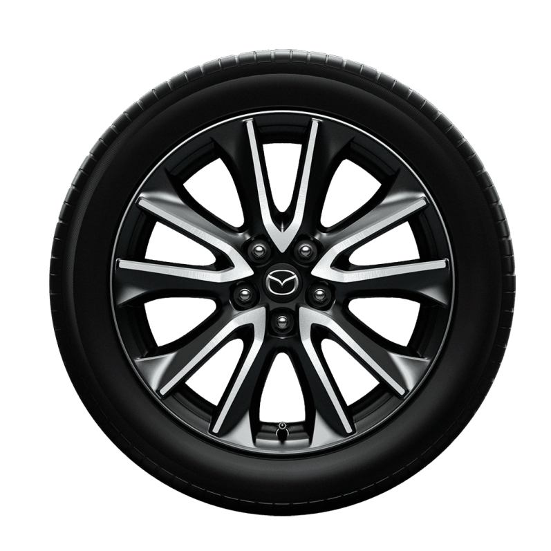 the wheel of a car on a white background