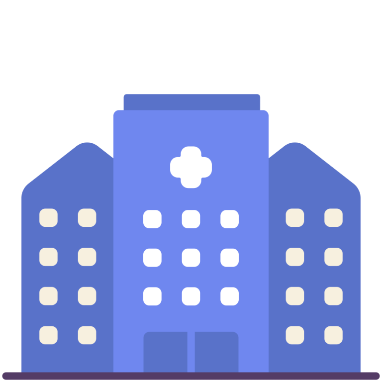 a blue building with white dots on it