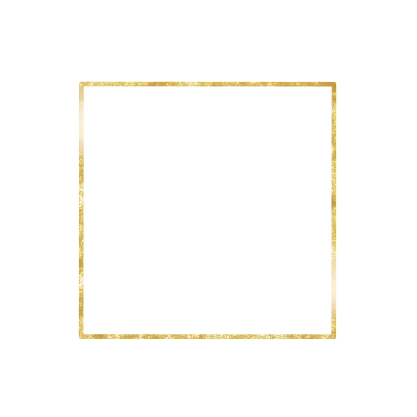 a gold frame with a white background