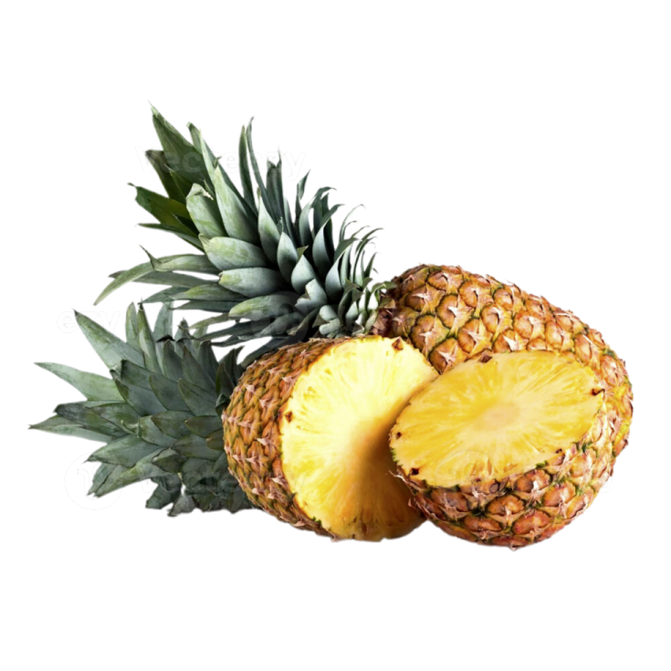 two pineapples on a white background