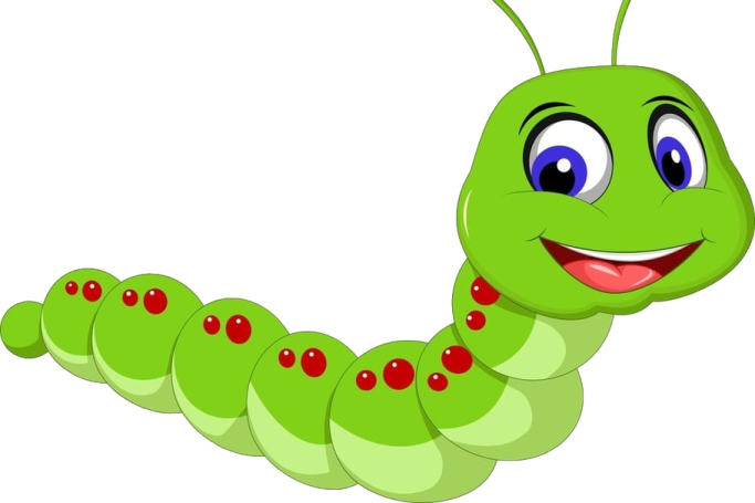 A green cater cartoon character