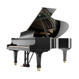 a grand piano on a white background