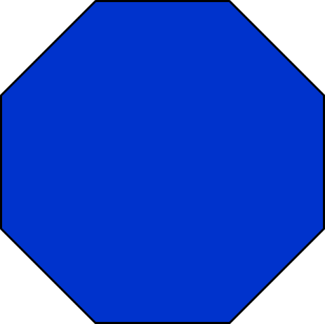 a blue octal