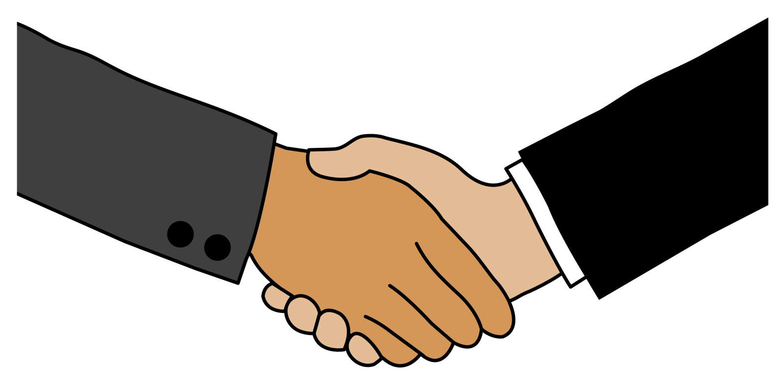 two hands shaking over each other hands