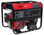 a red and black generator on a white background
