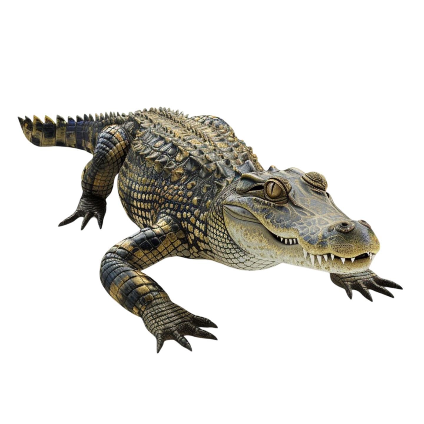 an alligator with its mouth open