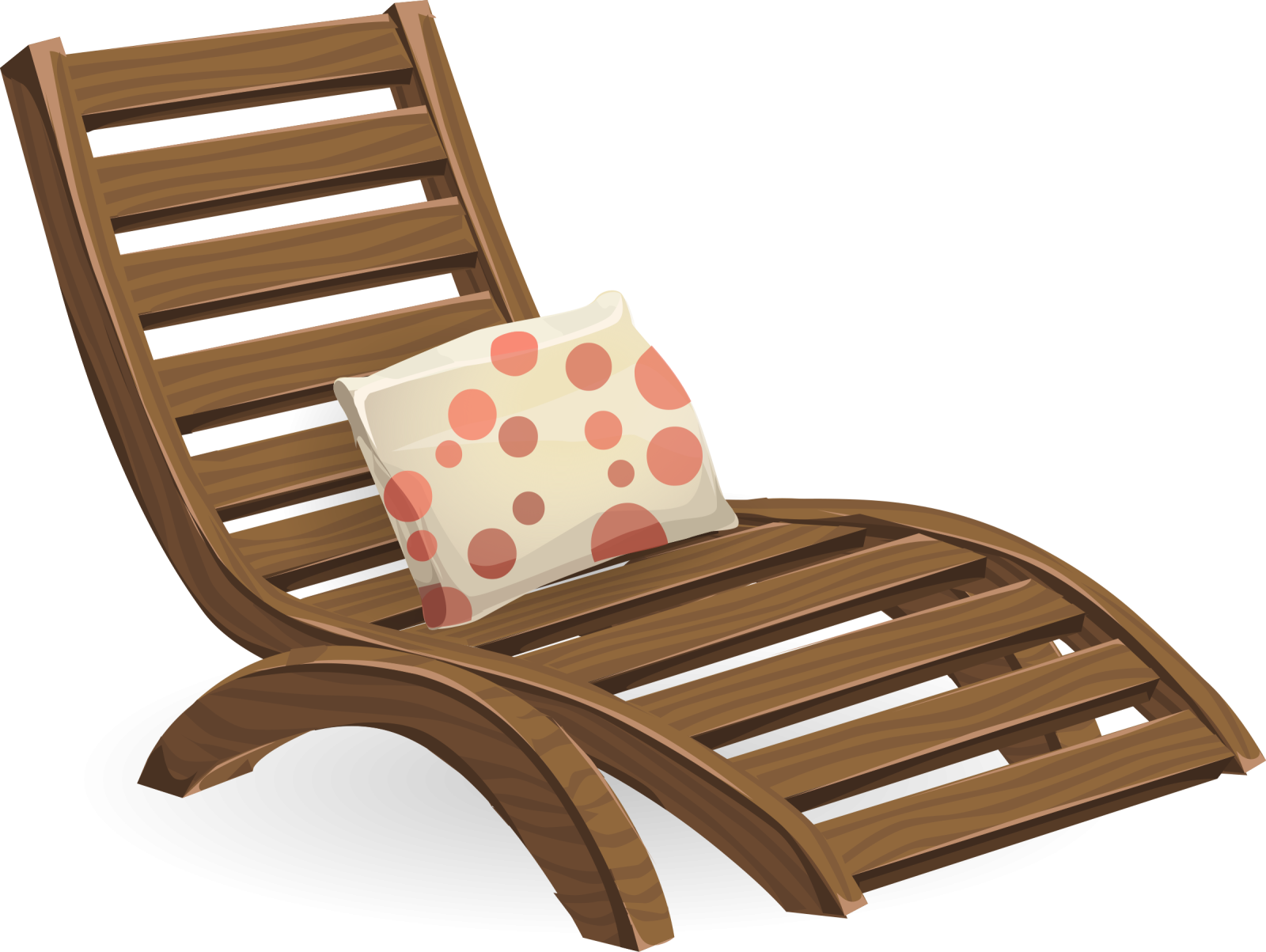 a wooden chair with a pillow on it