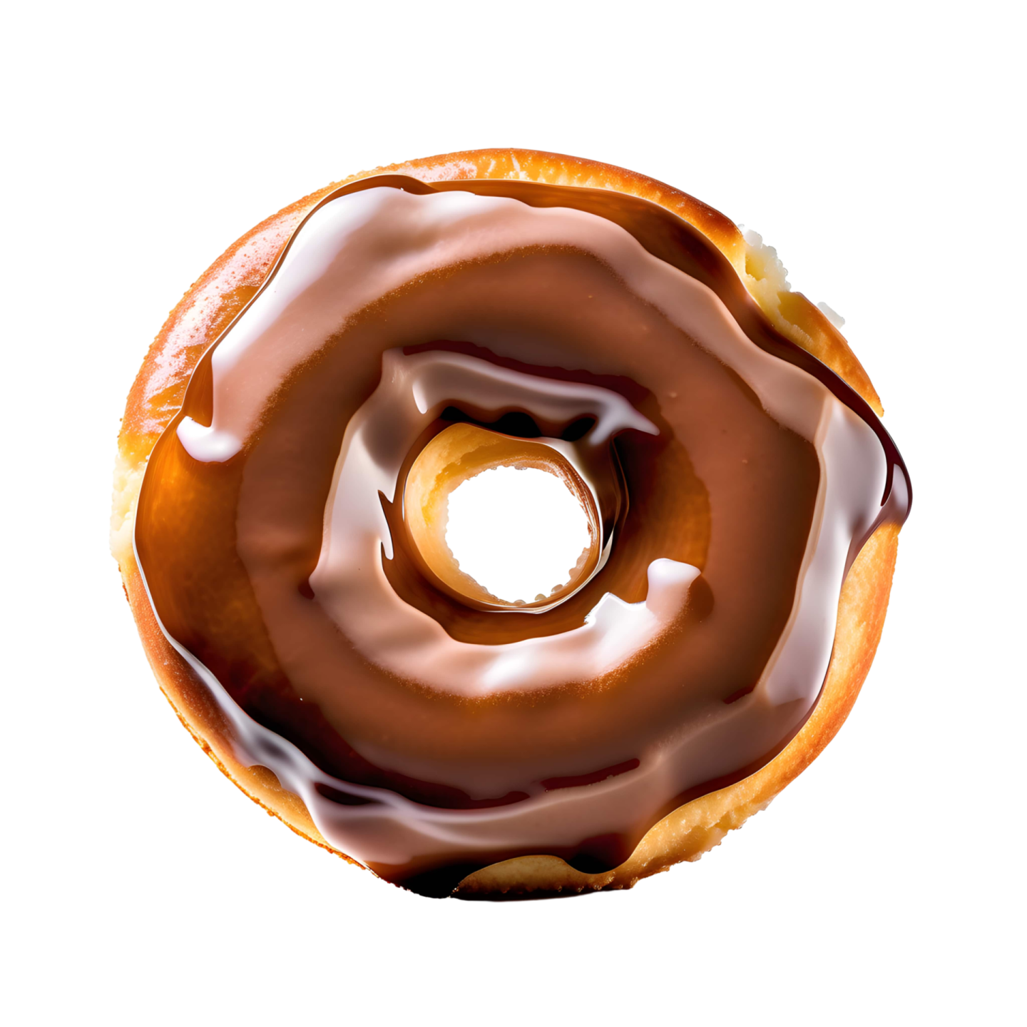 a chocolate covered donut