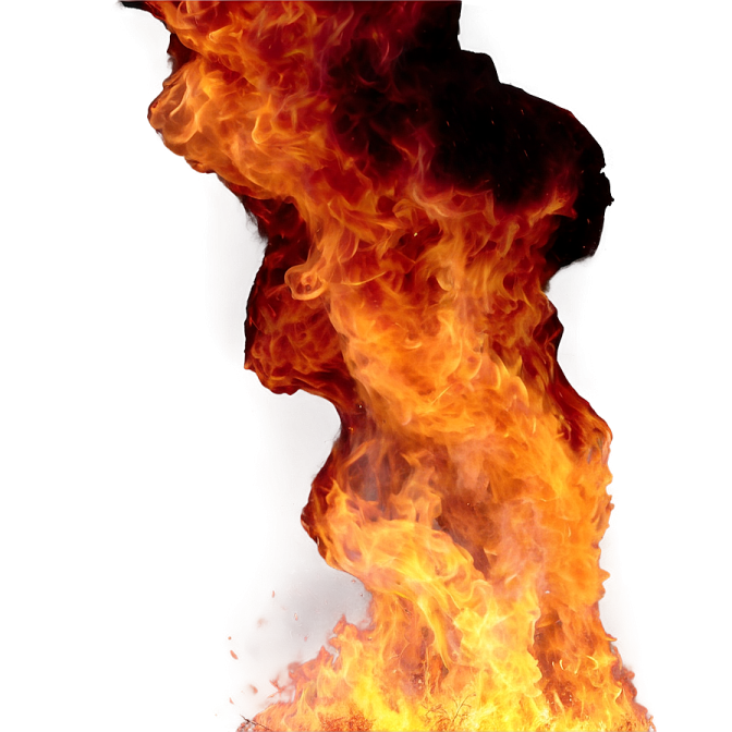 a fire on a white background