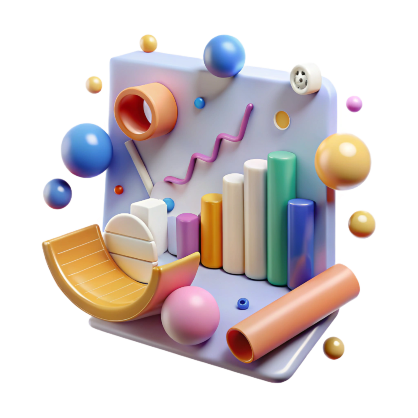 an image of a 3d model with various objects
