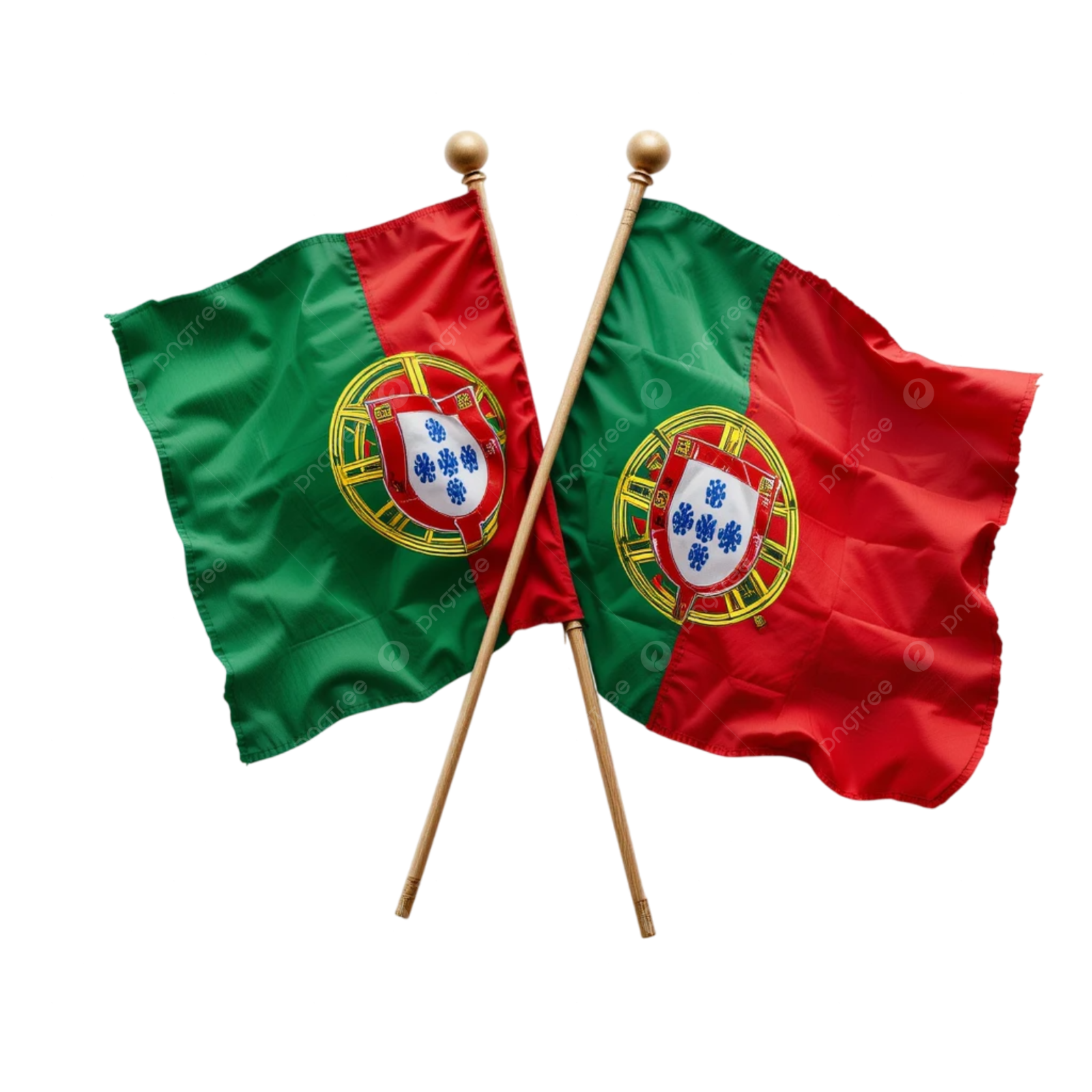 two flags of portugal and portugal on white background