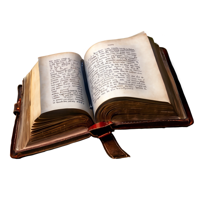 an open bible on a white background