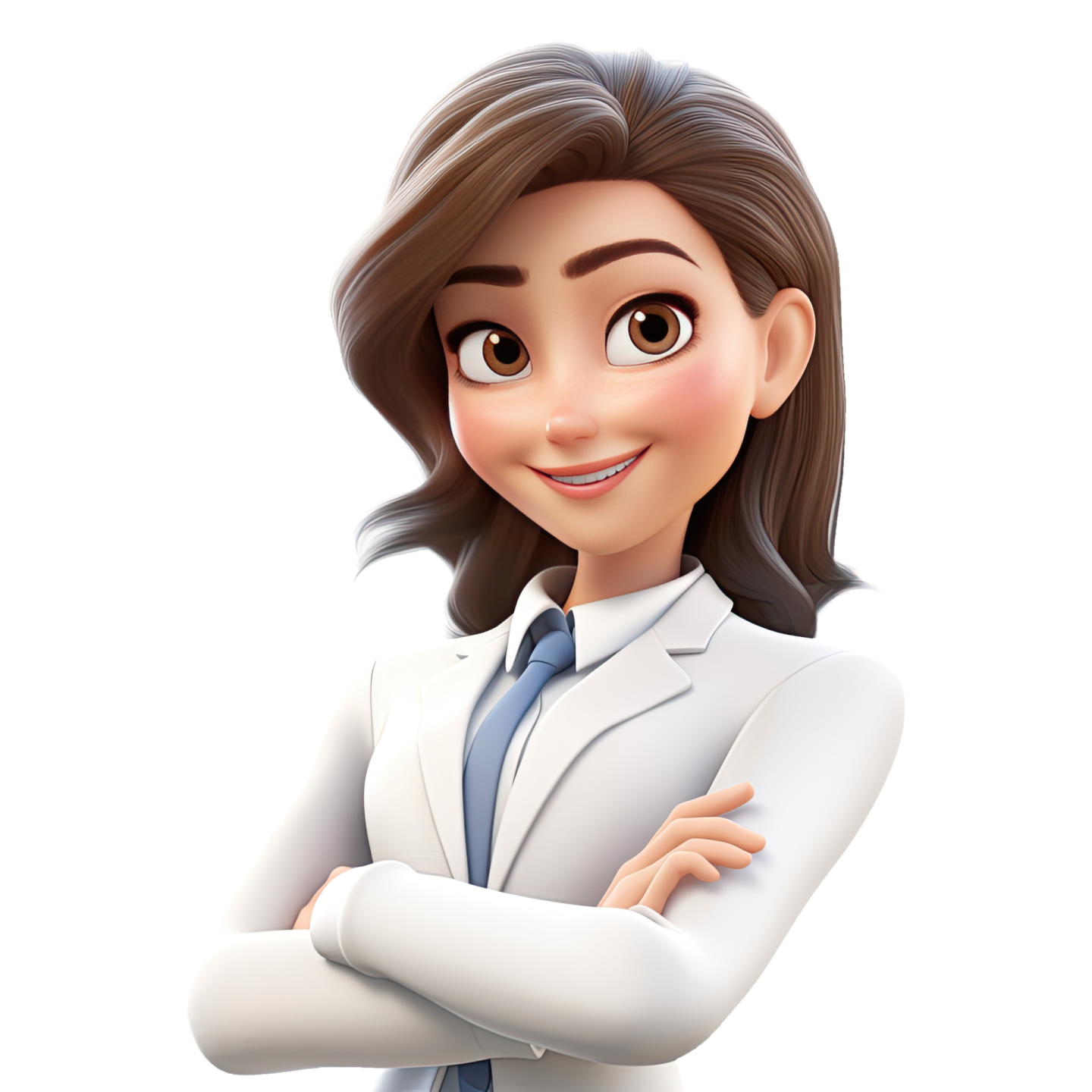 a cartoon character in a white lab coat