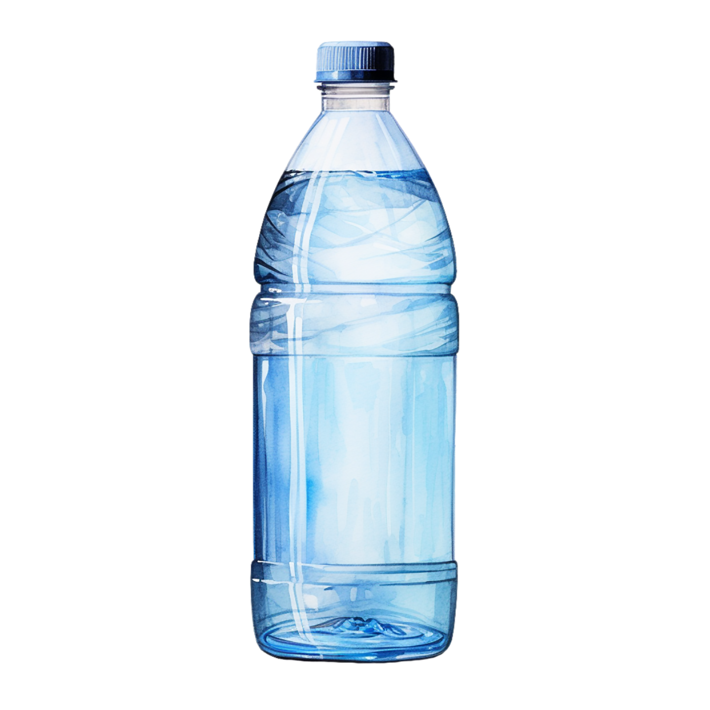 a bottle of water on a white background