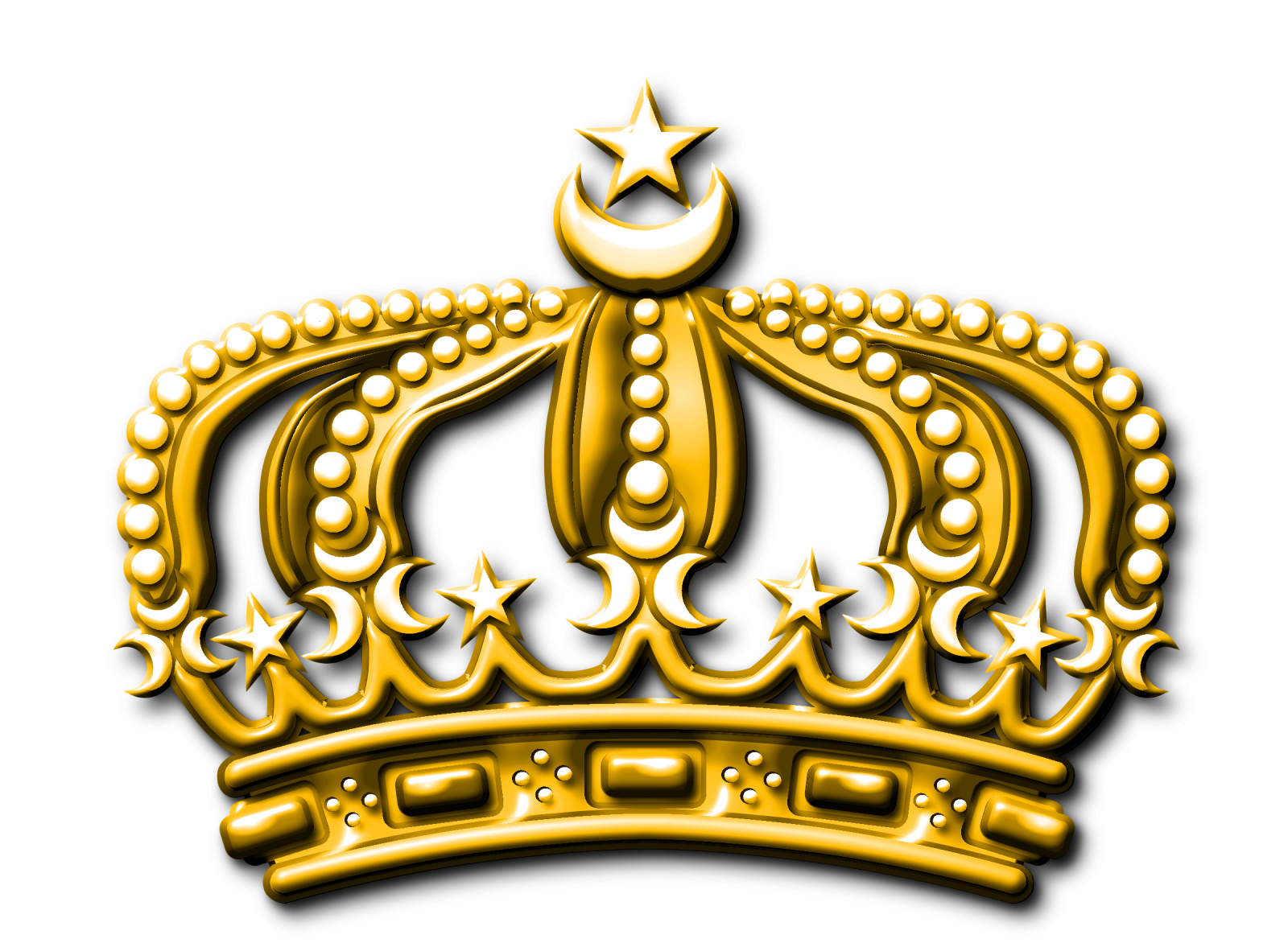 a gold crown on a white background