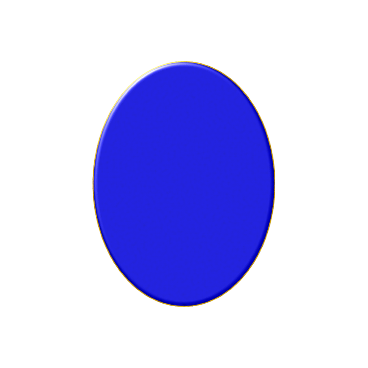 a blue circle on a white background
