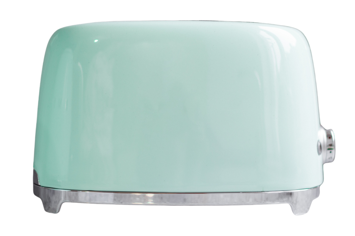 a green toaster on a white background