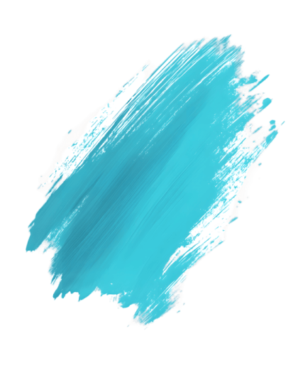 a blue paint stroke on a white background