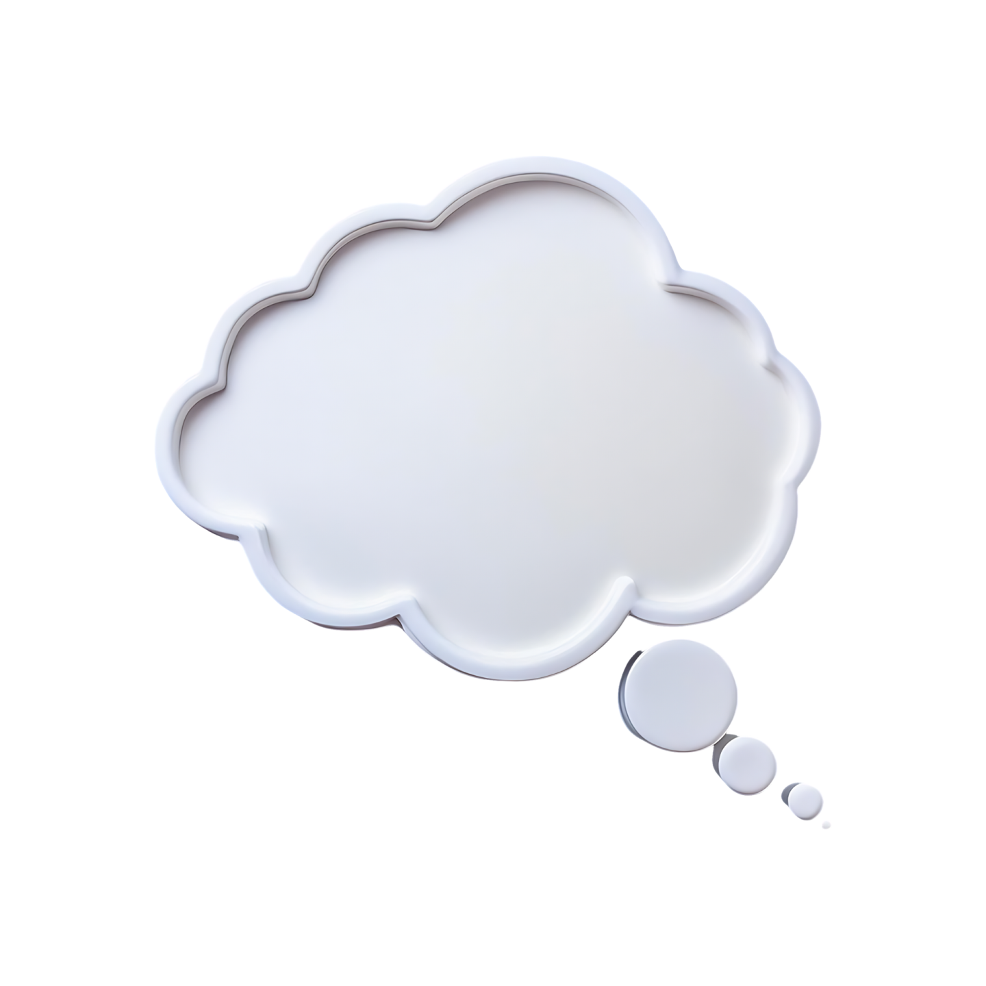 a white cloud with an empty speech bubble
