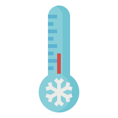 a thermometer on a white background