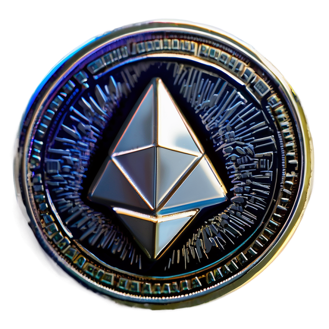 the ether logo on a coin