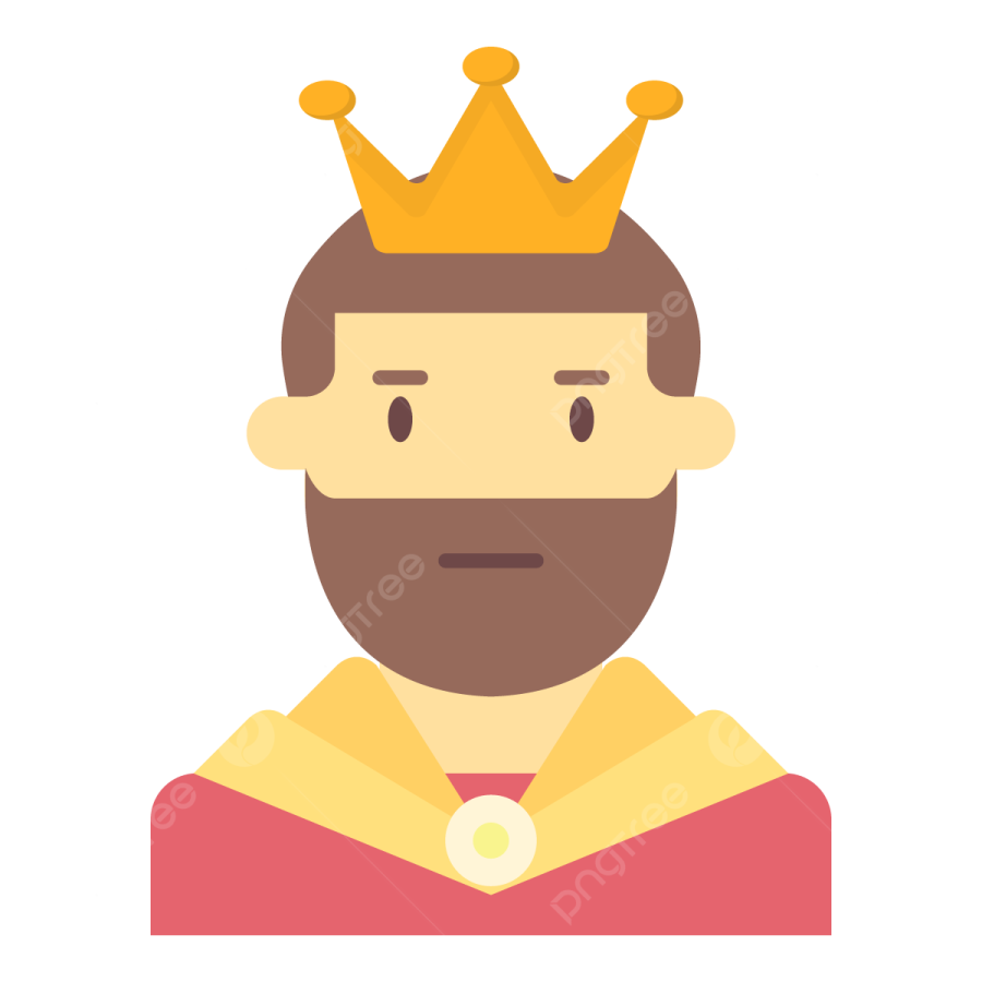 a man with a crown on his head