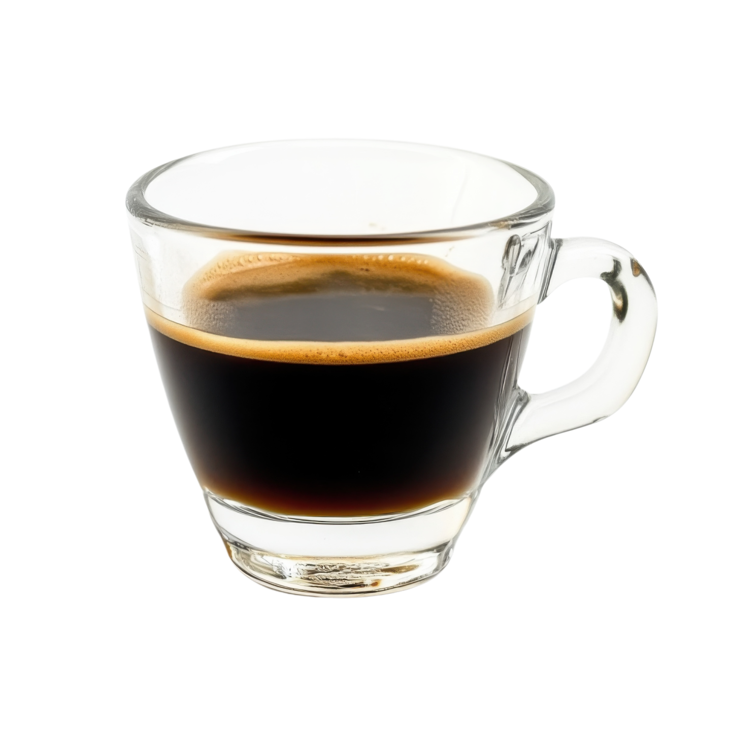 a cup of coffee on a white background