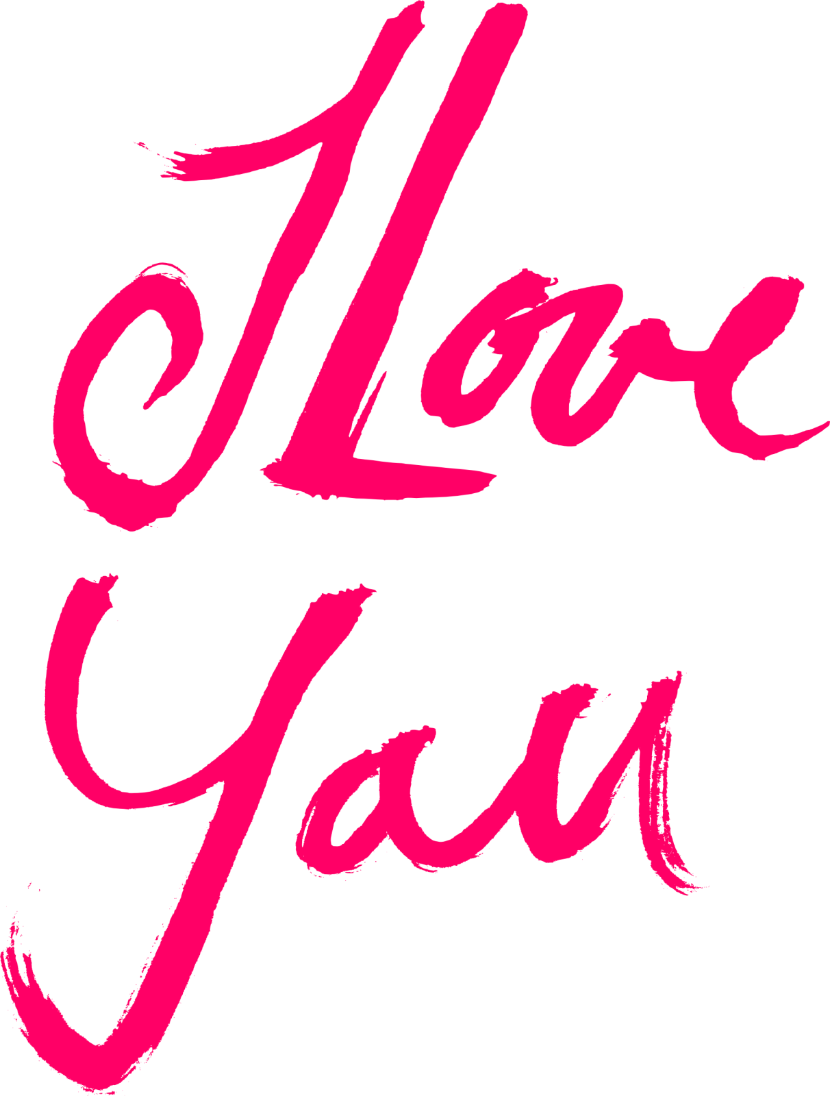 the word i love you on a white background