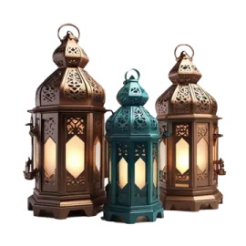 a set of three tea light lanterns