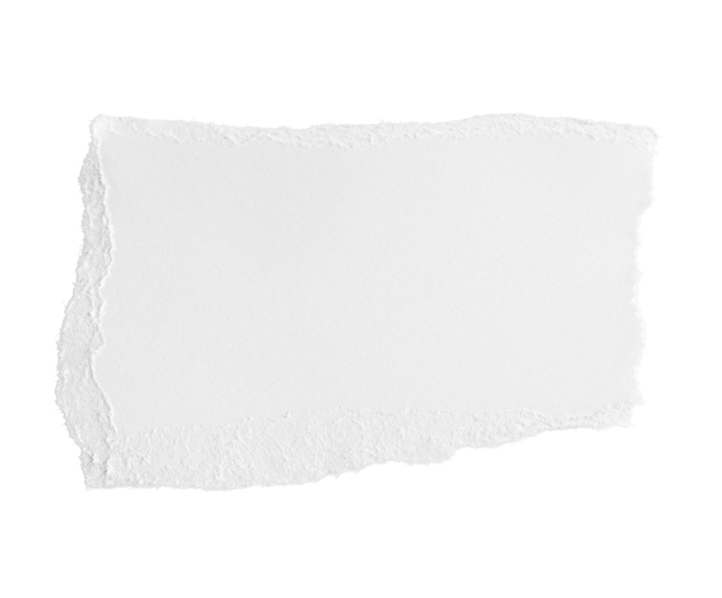 a piece of white paper on a white background
