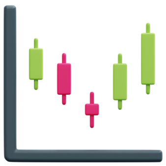 a white board with green and pink bars on it