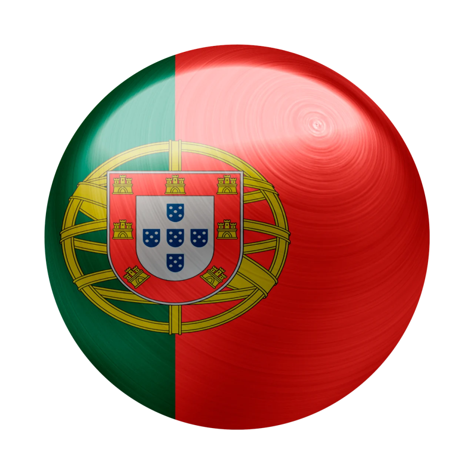 a ball with the flag of portugal