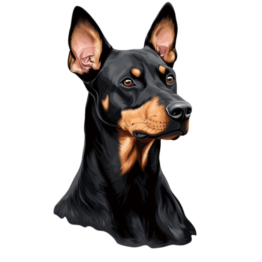 a black and tan dobermano dog