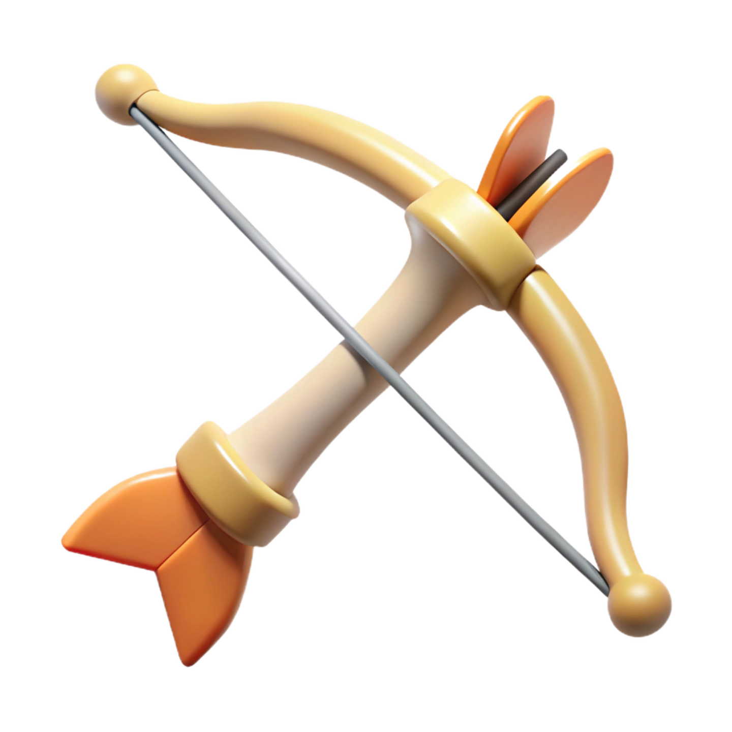 a toy bow and arrow on a white background