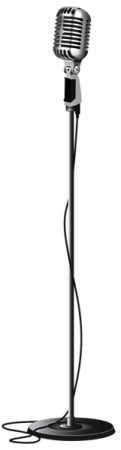 a microphone on a white background