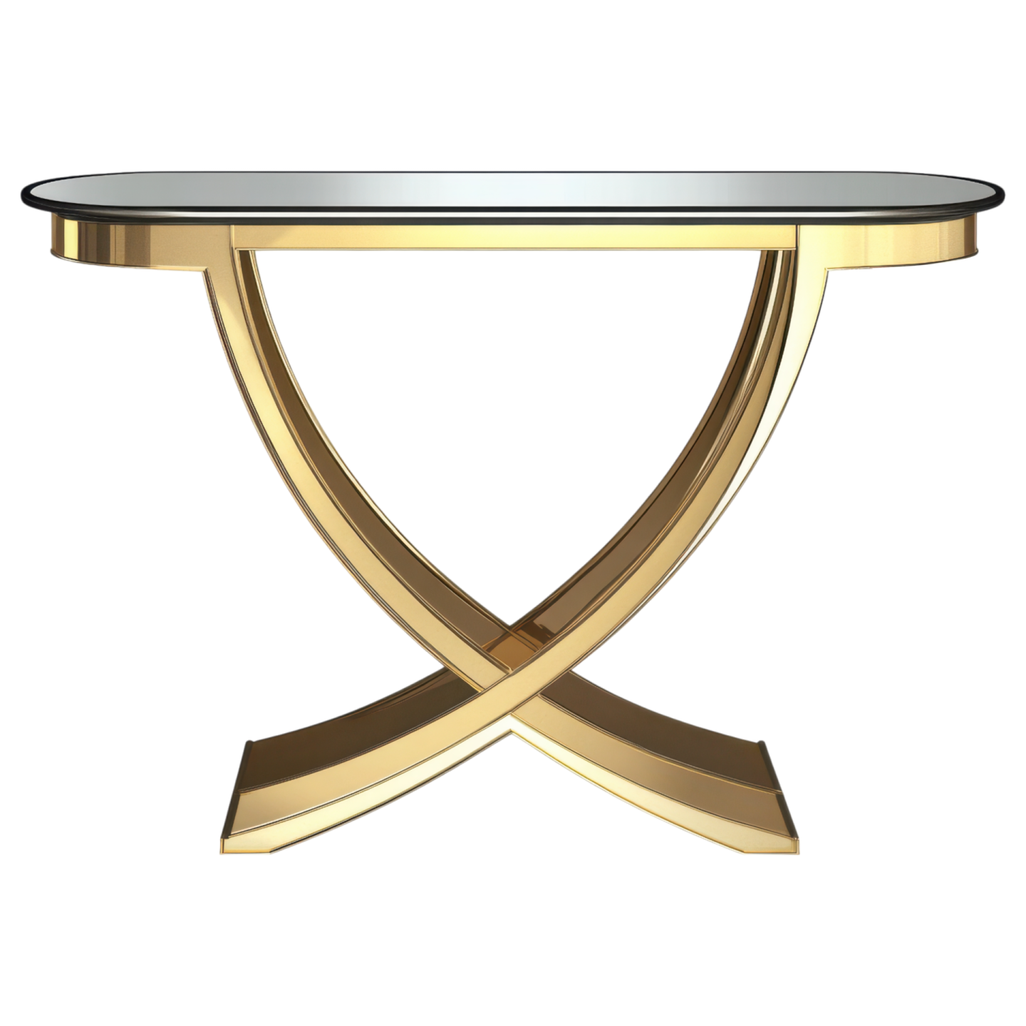 a gold and glass coffee table