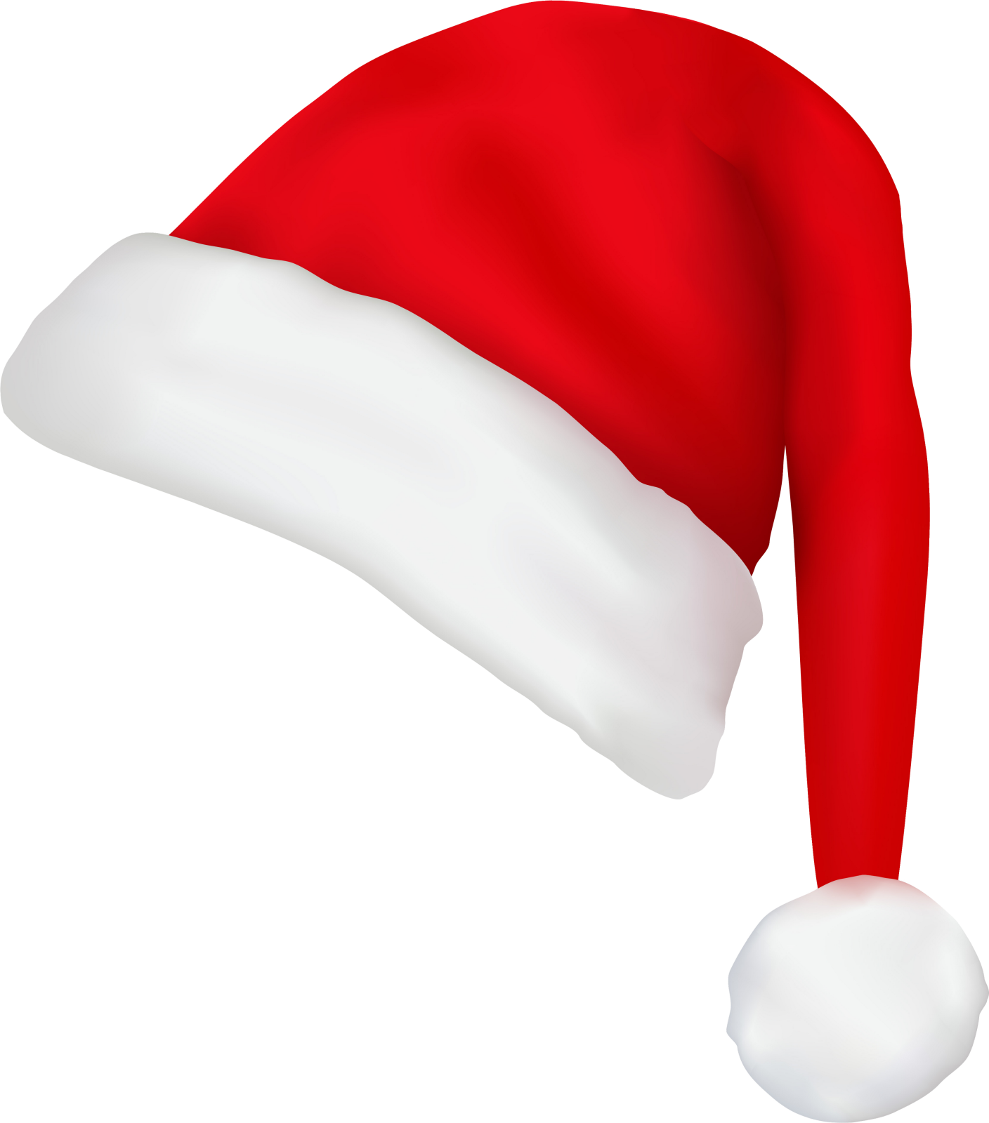 a red santa hat on a white background