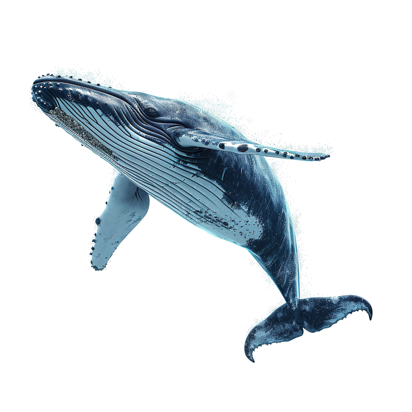 a whale is jumping in the air
