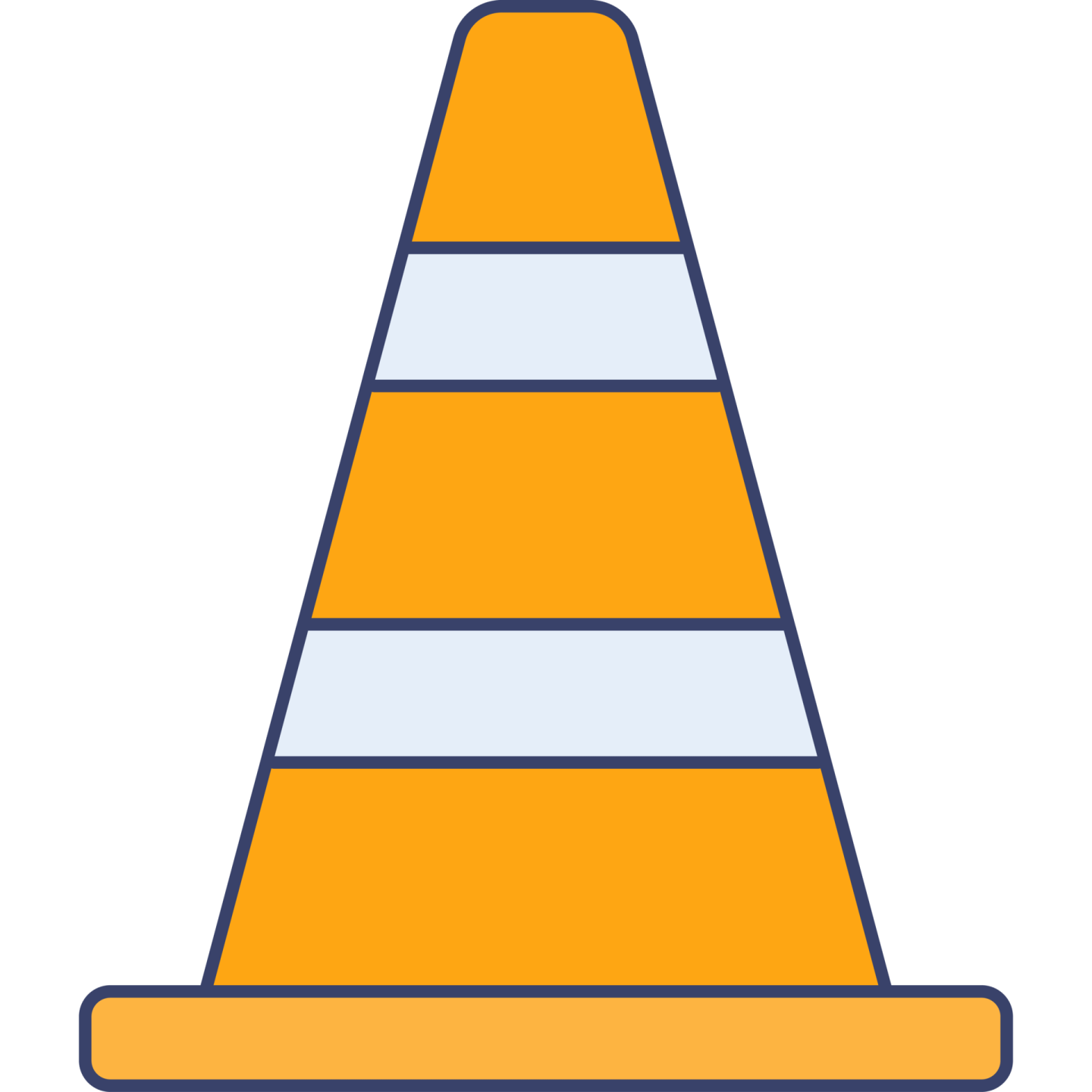 a traffic cone on a white background