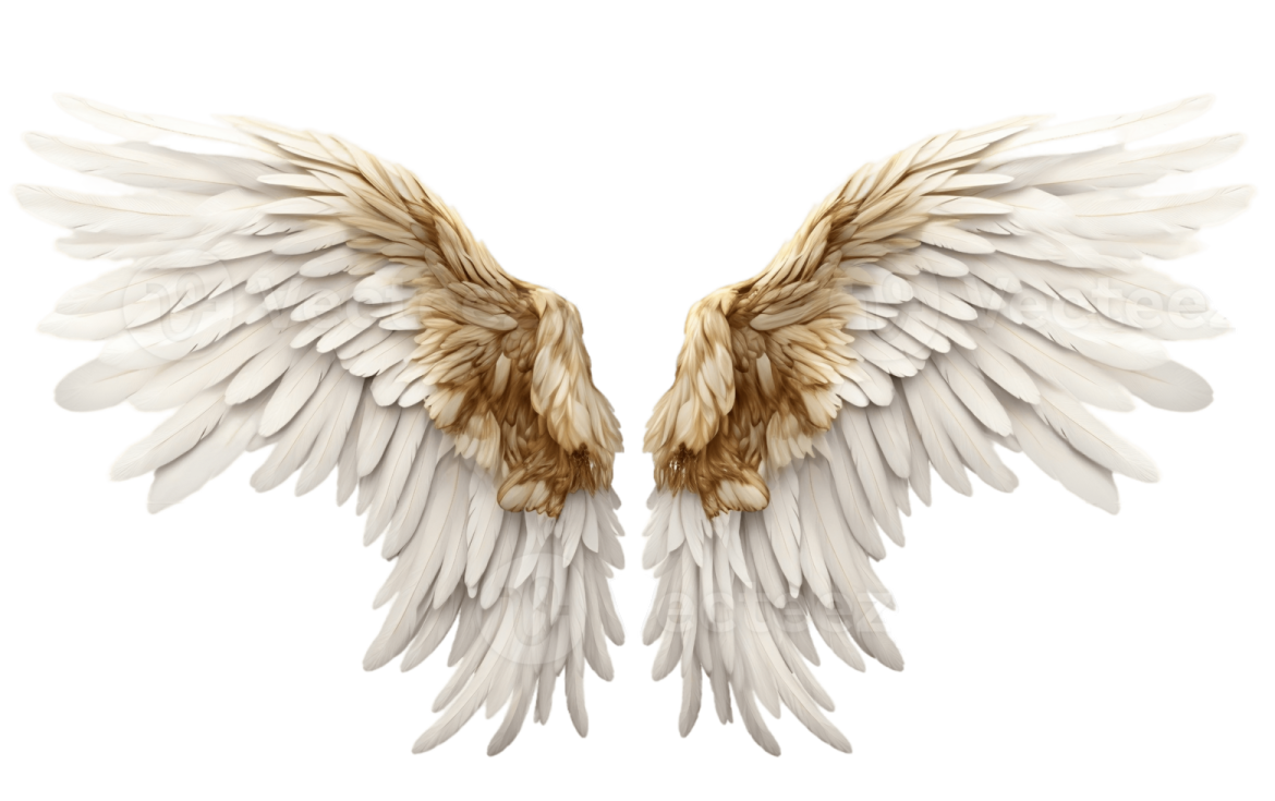 two white wings on a white background