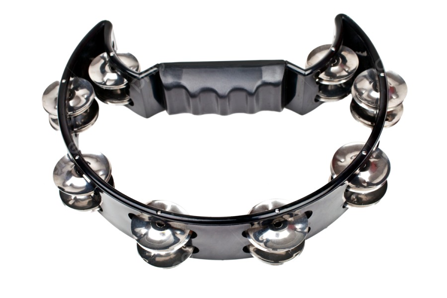 a black bracelet with silver bells on it