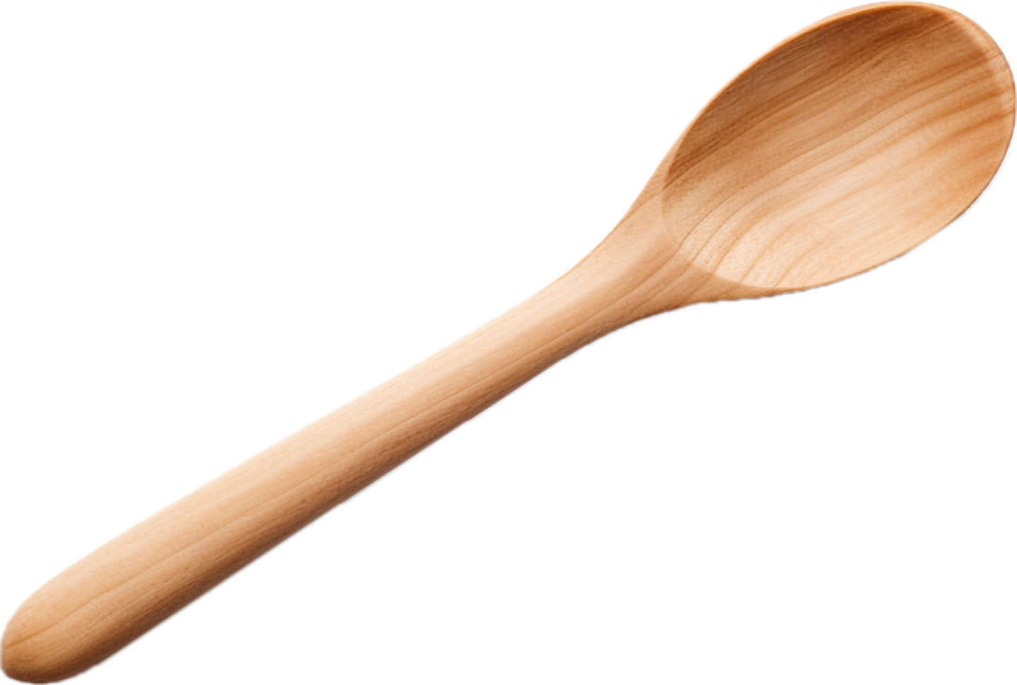 a wooden spoon on a white background