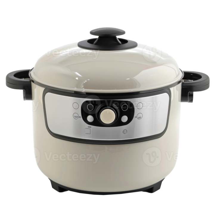 a white and black rice cooker